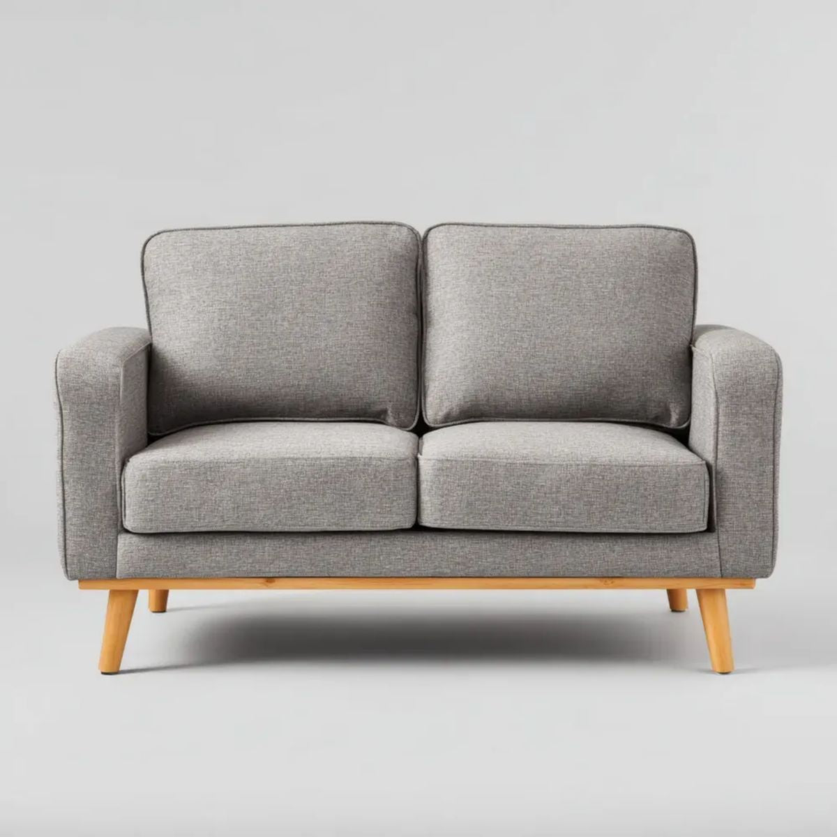 Sofa, 2-osobowa w sofie z siwą, drewnianą podłogą, 140 x 80 x 85 cm