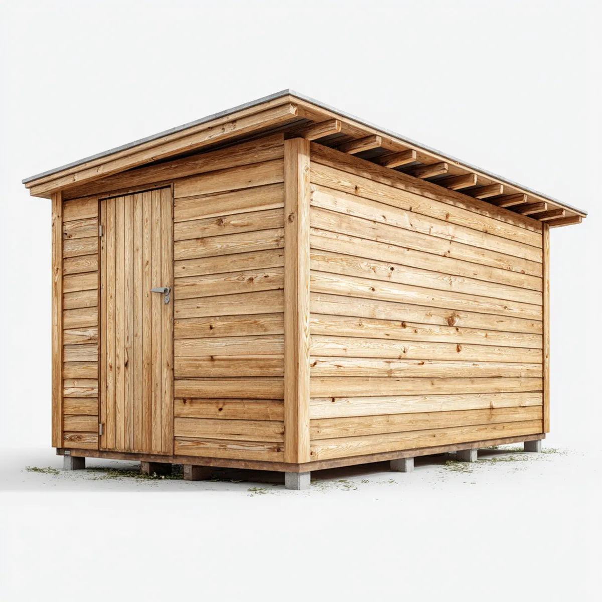 Domek ogrodowy, Prostokątny ogród schronienie w naturalnych stałych sosny 300 x 200 x 220 cm z jednopentnym dachu