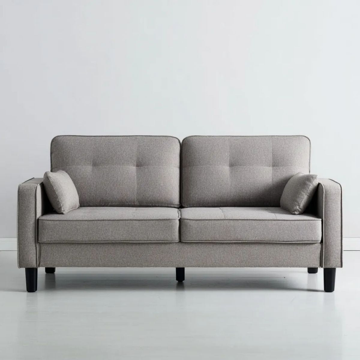 Sofa szara w poliestrze, 160 x 85 x 85 cm