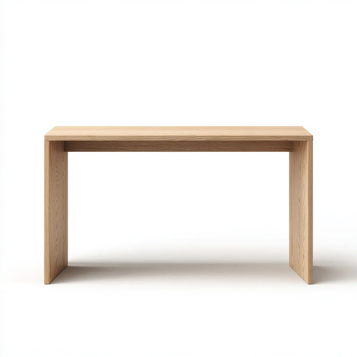 Biurko, Desk prostokątny biurowy dąb naturalny 120 x 60 x 75 cm w dębie fornirowanym MDF