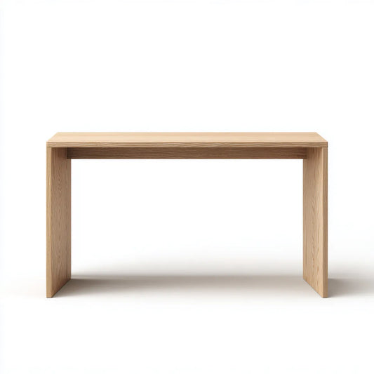 Biurko, Desk prostokątny biurowy dąb naturalny 120 x 60 x 75 cm w dębie fornirowanym MDF