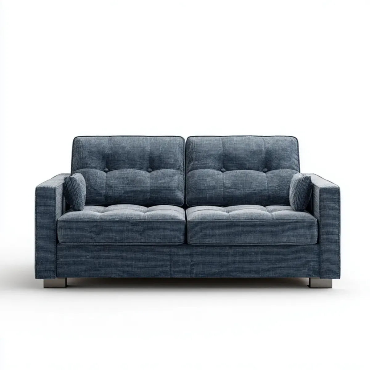 Sofa, 2-fotela granatowy 150 x 85 x 88 cm poliester prostokątna