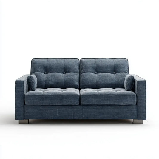 Sofa, 2-fotela granatowy 150 x 85 x 88 cm poliester prostokątna