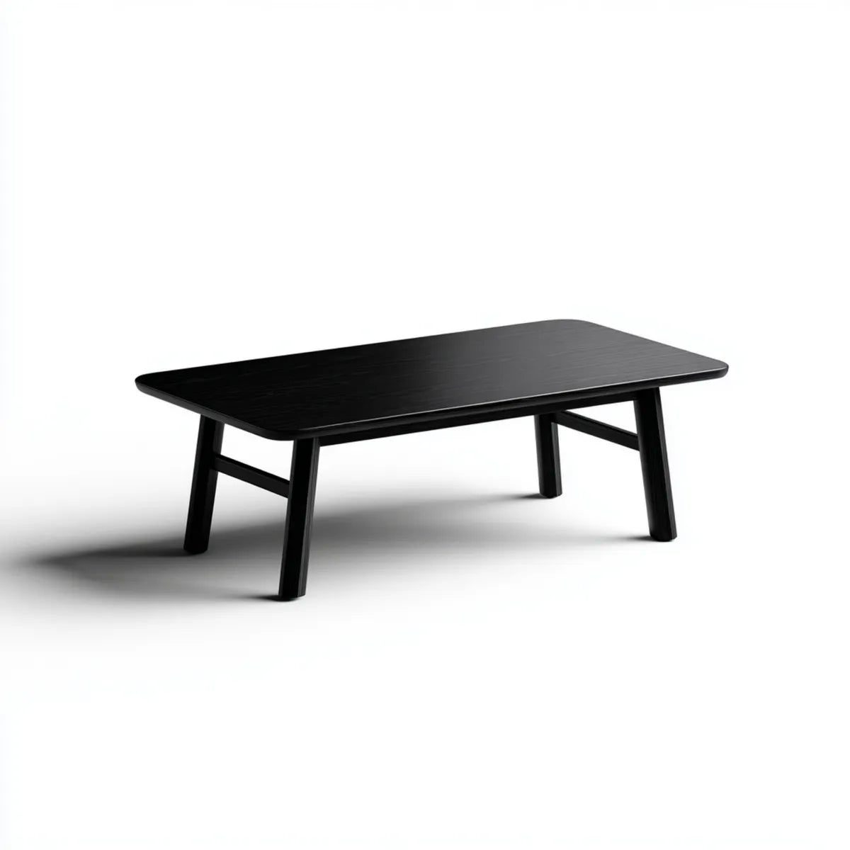 Stolik do kawy czarny 100 x 50 x 45 cm MDF drewno lite prostokątne