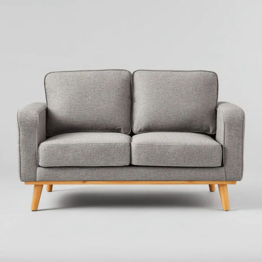 Sofa, 2-osobowa w sofie z siwą, drewnianą podłogą, 140 x 80 x 85 cm