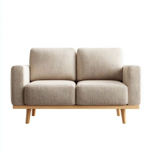 Sofa, Poliester 2-osobowa sofa z drewnianą konstrukcją 140 x 78 x 82 cm