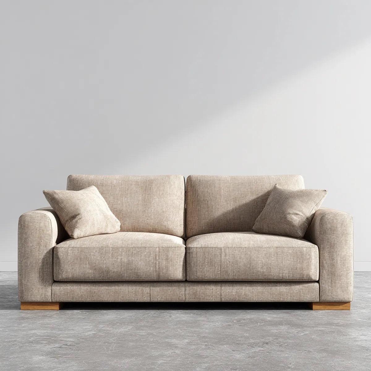 Sofa, 2-fotelikowa sofa Beżżżawca 180 x 90 x 85 cm z poliestrową tapicerką wyściełaną prostokątną
