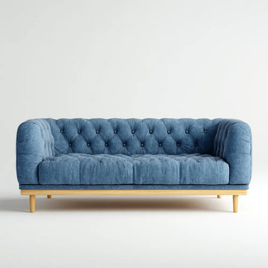 Sofa, 3-osobowa poliester Belivelvet helivet helicious sofa z drewnianymi nóżkami, 220 x 90 x 78 cm
