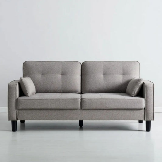Sofa szara w poliestrze, 160 x 85 x 85 cm