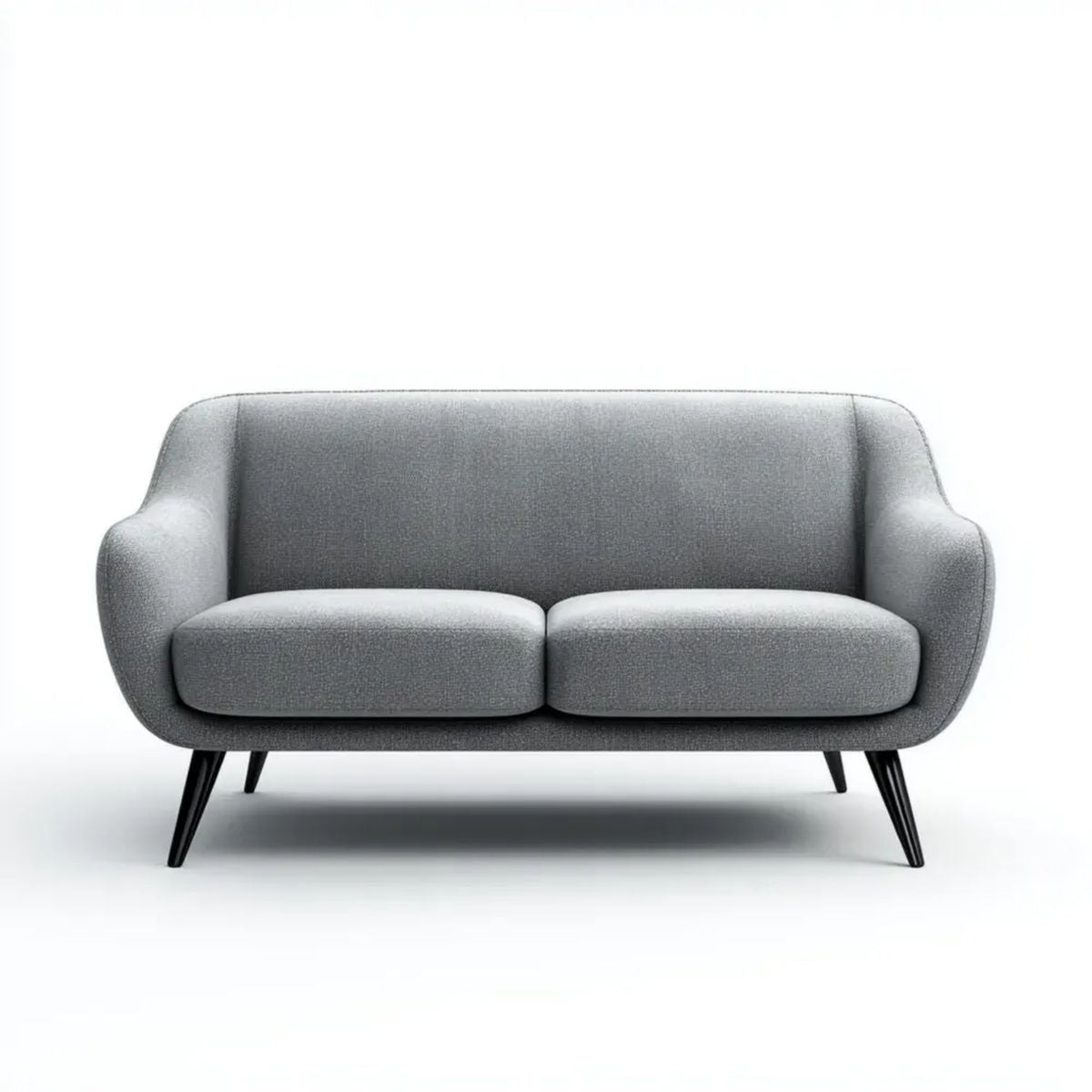 Sofa, 2-osobowa poliester z kanapą z czarnym stalą, 150 x 85 x 82 cm