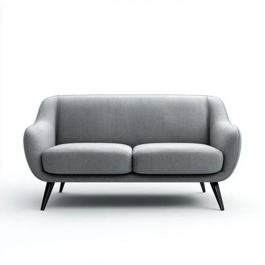 Sofa, 2-osobowa poliester z kanapą z czarnym stalą, 150 x 85 x 82 cm